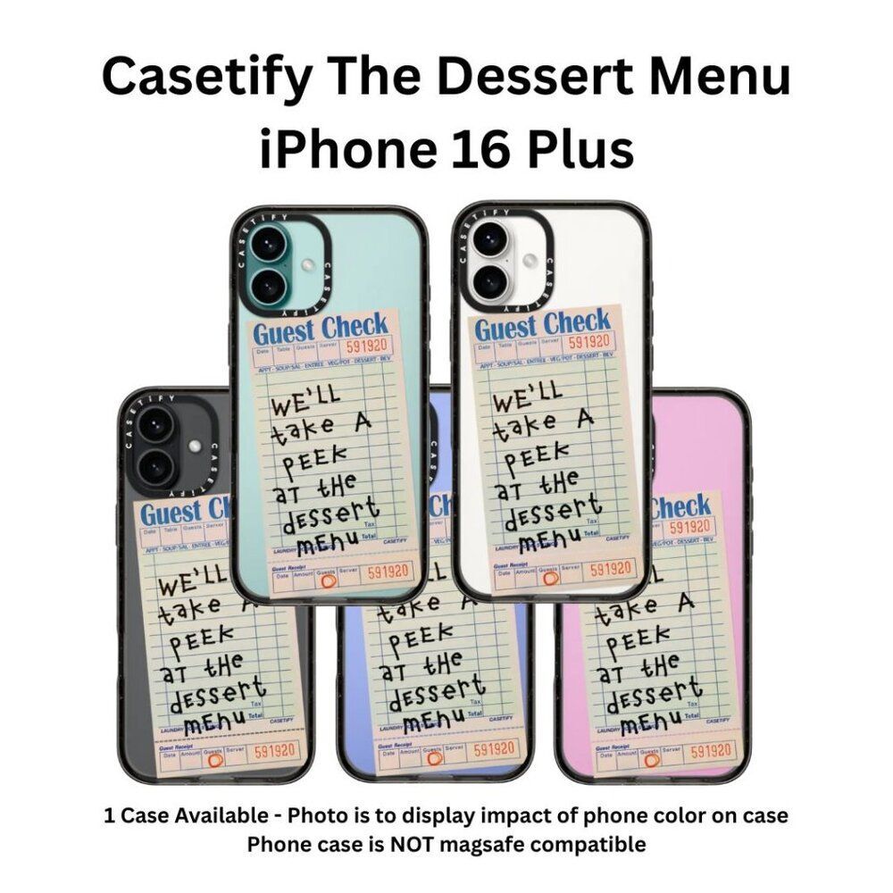 Casetify Impact Series Case - iPhone 16 Plus - The Dessert Menu
